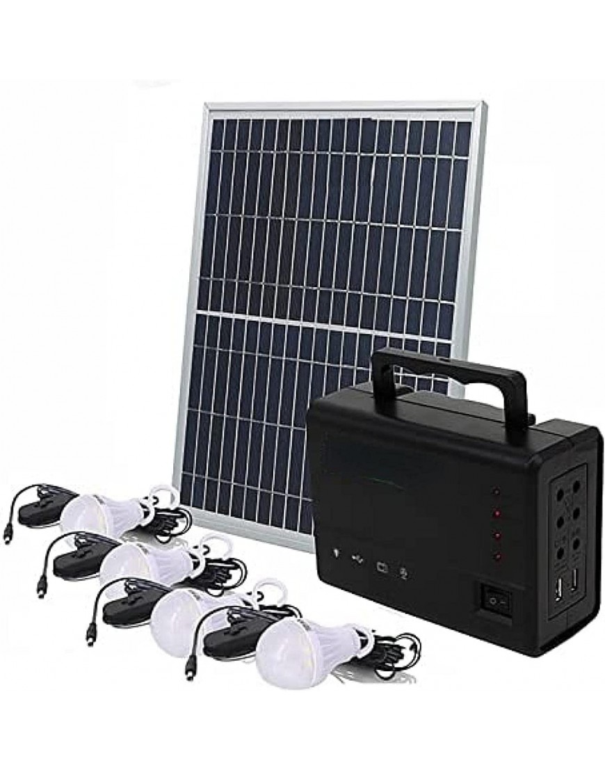 DFGHJ Solargeneratoren Multifunktionsgenerator Camping Power Pack für Outdoor Camping Rv Travel Night Market Stände mit 5W Birne X4 Taschenlampe - B0B1MP4CG6