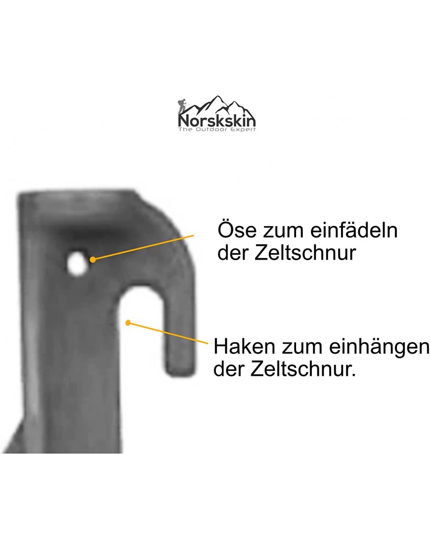 Zelt-Heringe aus Kunststoff 30 cm. 5 Stück Heringe Erdnägel Zeltnägel Zeltpflöcke schwarz - B09SM17SF3