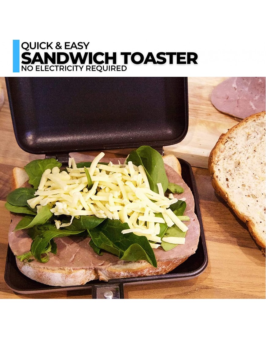ICO Sandwich-Toaster Camping-Sandwich-Maker Torteneisen Käse-Toaster für den Herd oder den Außenbereich. - B01E5OZC7C