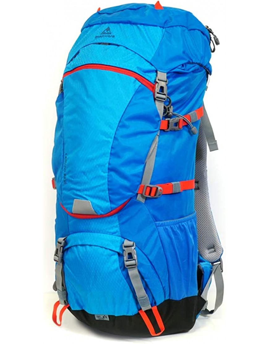 mapuera Camino Azul 40l Trekkingrucksack mit Frontöffnung und 3-Wege-Zugriff Regenhülle inklusive ideal zum Wandern für Trekkingtouren oder als Pilgerrucksack - B07FMB6NWZ
