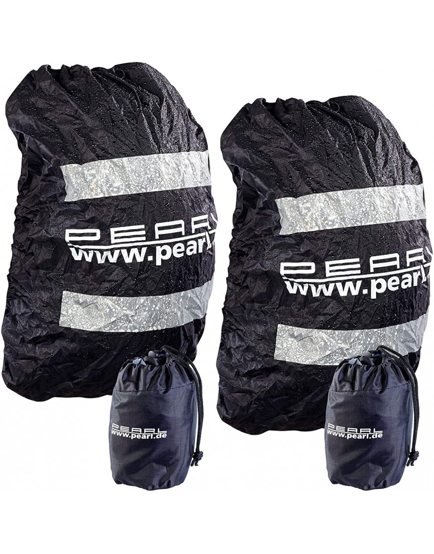 PEARL Regenschutz für Rucksack: 2er-Set Regenhüllen für Rucksäcke bis 40 Liter Rucksackschutzhüllen - B0833NND58
