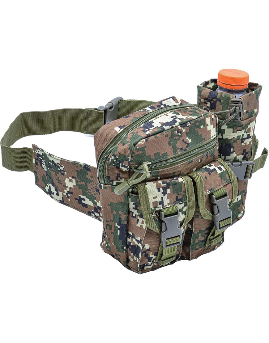 DRT Taktisch Außentasche,militärisch wasserdicht,Hüfttasche mit großem Fassungsvermögen,Praktisch,Tragbar,Multi Pocket Organisationsdesign,Verstellbarer Taillengürtel Camouflage - B09XK9CZZ1