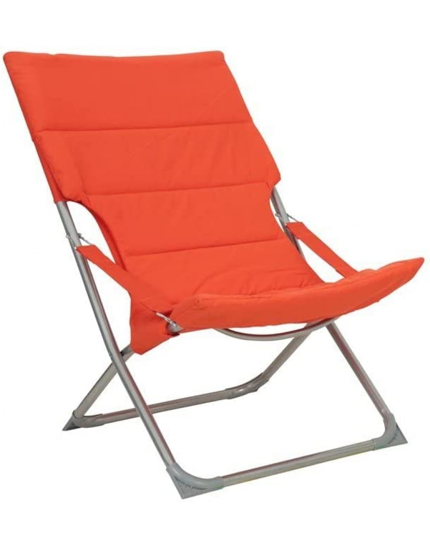 Mountain Warehouse Faltbarer weich gepolsterter Sessel leichtes Campingmöbel strapazierfähiger Hocker abwischbar tragbar für Picknicks Garten Outdoor-Bereich Orange Einheitsgröße - B07X7JHQYK