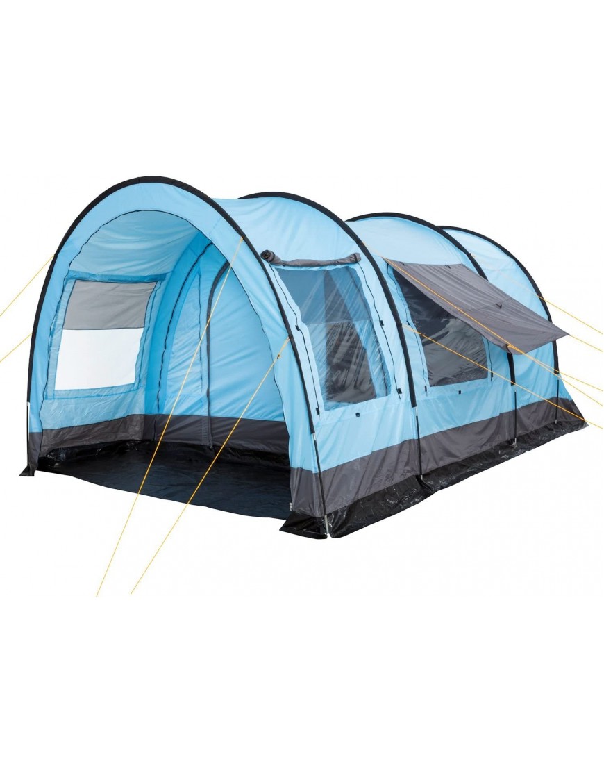CampFeuer Zelt Relax6 für 6 Personen | Variables Tunnelzelt mit großem Vorraum 5000 mm Wassersäule | Abtrennbare Schlafkabine | Gruppenzelt Campingzelt Familienzelt - B0078ZIRNW