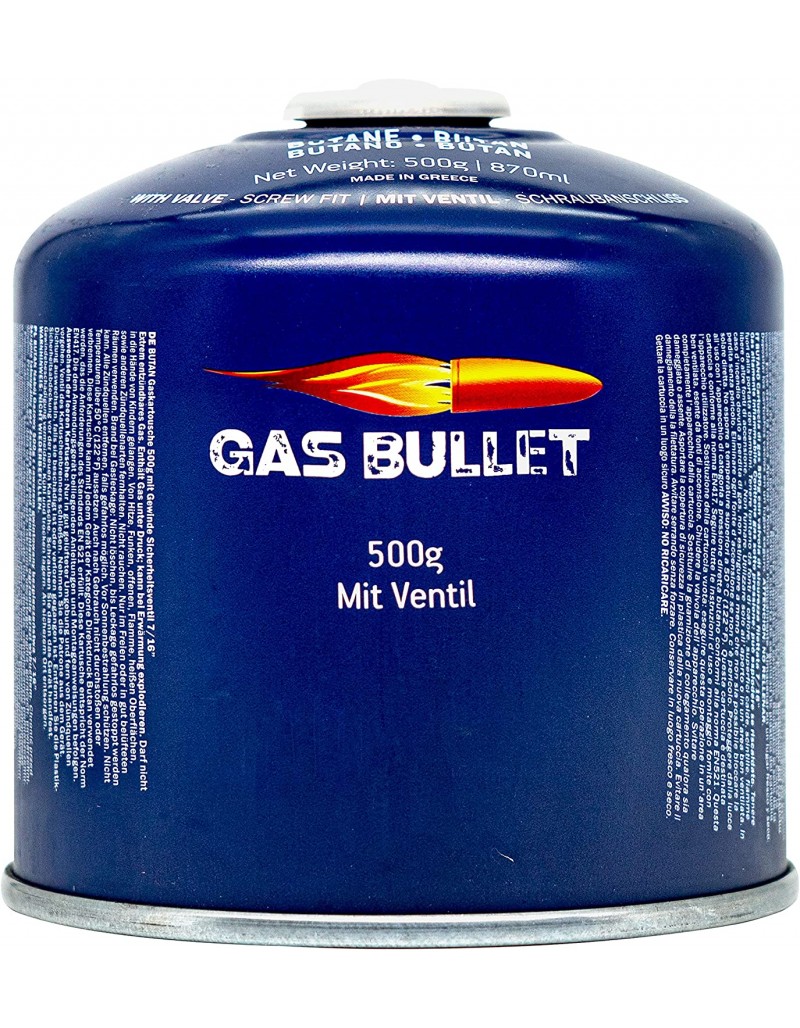 Gas Bullet Gaskartusche 500g passend für Gaskocher mit Schraubventil 12 - B09Q6BYDC8