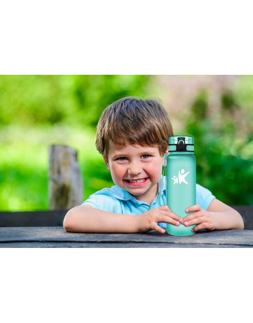 KollyKolla Trinkflasche 350 500 800ml 1L 1.5L Wasserflasche mit zeitmarkierungen und Filter BPA-frei Auslaufsicher Sportflasche Kohlensäure Geeignet für Kinder Schule Baby Fahrrad Fitness - B099K77CB5