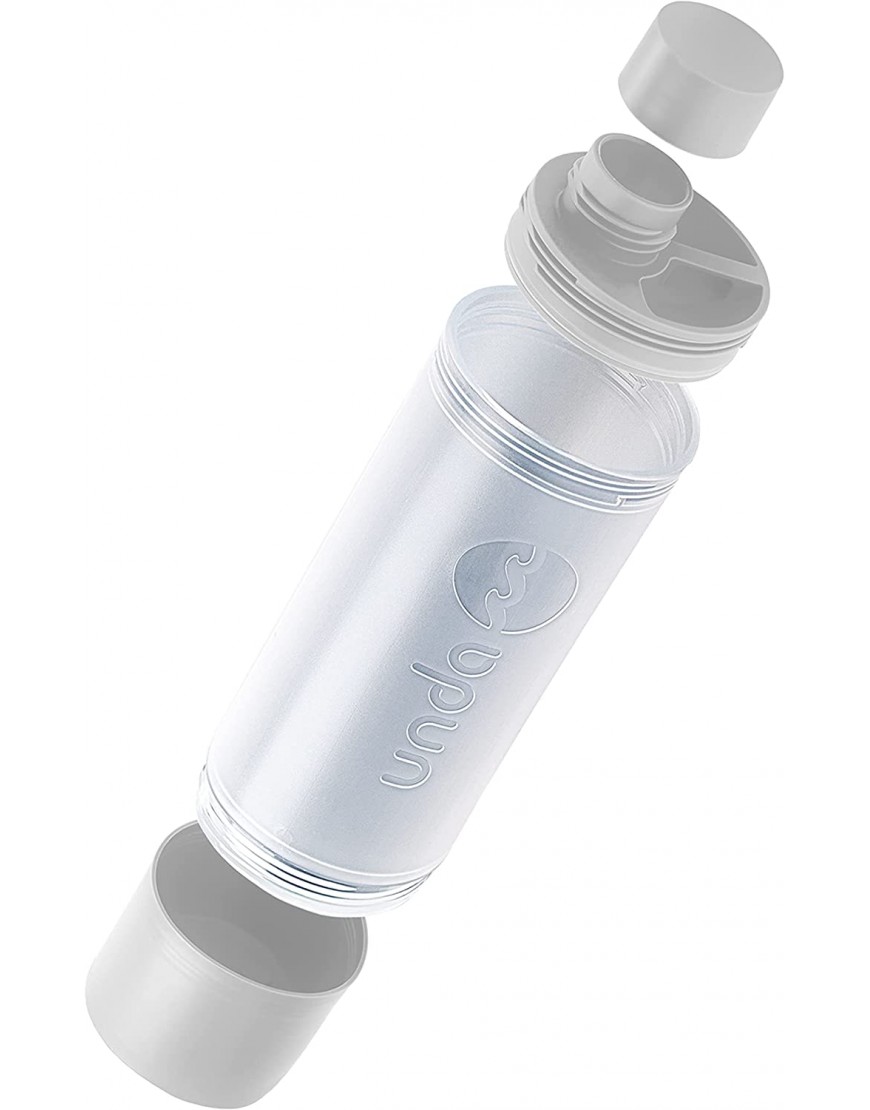 UNDA. Nachhaltige 3-in-1 Trinkflasche BPA Frei 550ml – Erste mobile auslaufsichere Multifunktionsflasche: Praktisch ökologisch hygienisch. Ideal für Wandern Sport Büro oder Schule - B08XC5PKSV