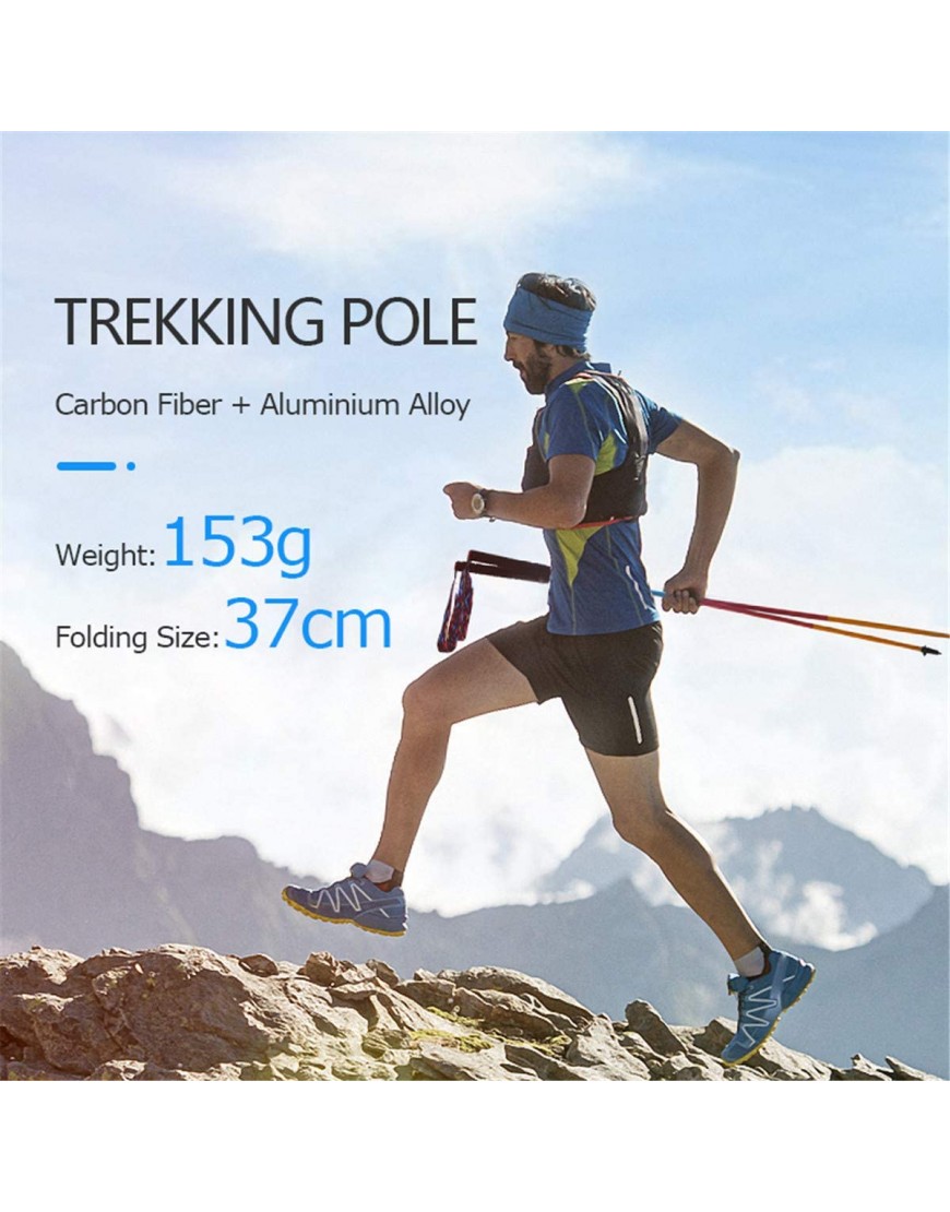 AONIJIE 2-Pack Faltbar Z-Wanderstöcken ultrakompakt Trekkingstöcke für Trekking Wanderungen Reisen - B089GRXKZB