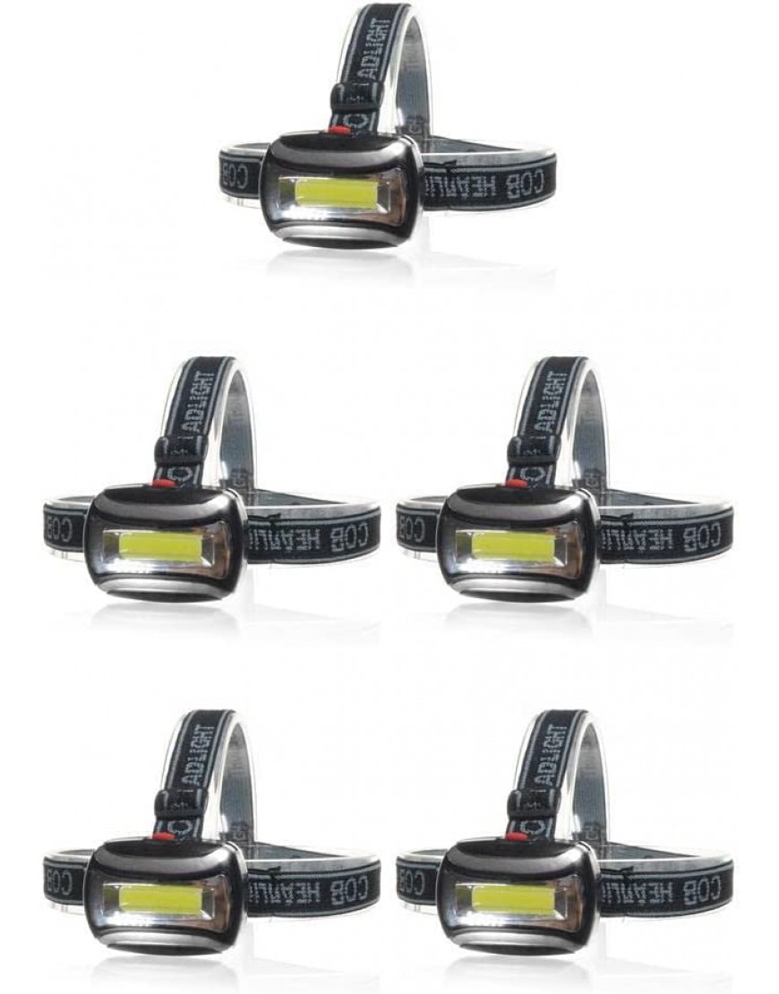 tieedhfu 5 Satz von Tragbare Super 6 LED Scheinwerfer 3 Modi Balkenlicht 3 * AAA Scheinwerfer Laterne Stirnlampe Taschenlampe für Außenbeleuchtung für die Jagd - B0B4FC3DN5