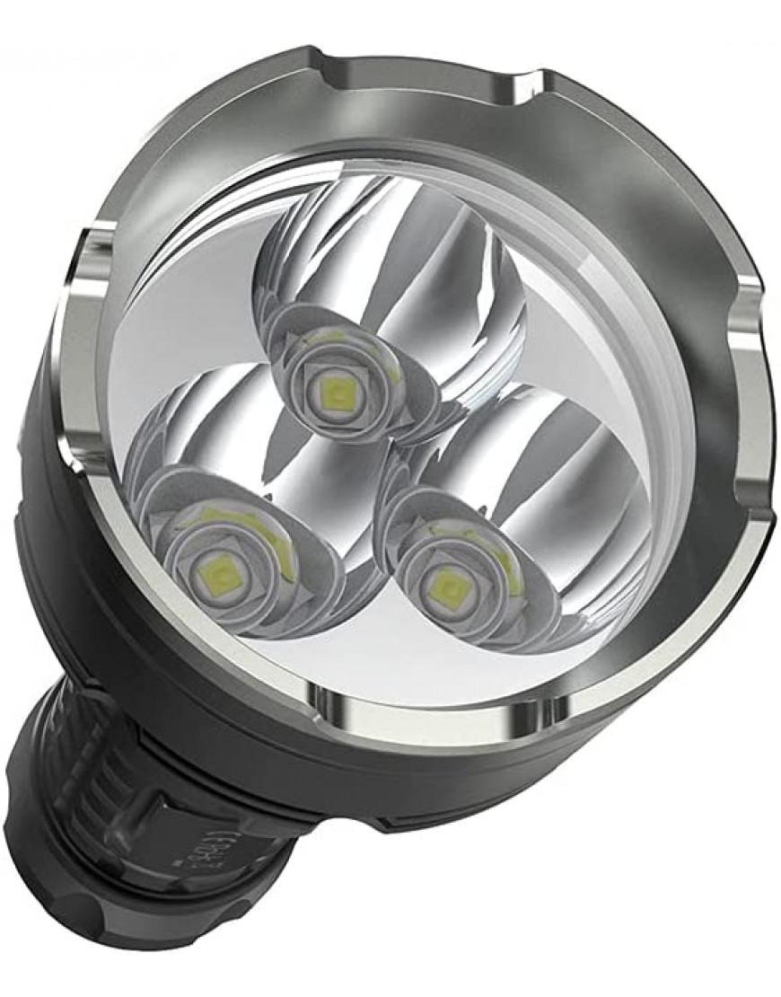 Wiederaufladbare Taschenlampe tragbar leistungsstarkes Licht mit extra Edelstahl-Lünette Betriebsanzeige für Innen- und Außenbereich Nachtreiten Angeln Camping-Zubehör - B09WB19TRW