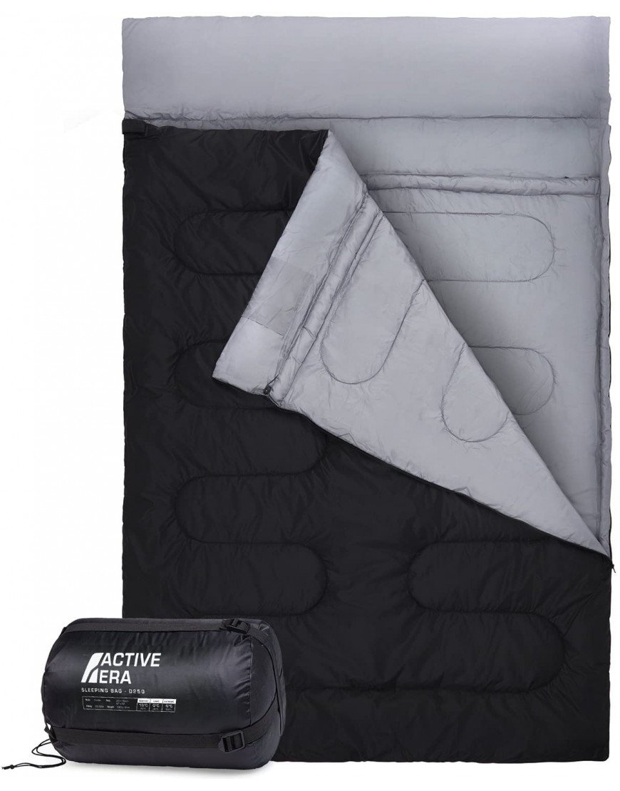 Active Era™ XL Schlafsack für 2 Personen Großer Deckenschlafsack der in 2 Einzel Schlafsäcke geteilt Werden kann Ideal für Camping Wandern Zelten Paare - B01M2D9QTF