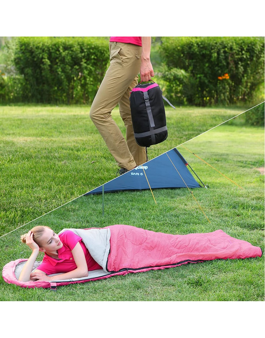 KingCamp Schlafsack Deckenschlafsäcke Leichtgewicht Warm Outdoor Kinder & Erwachsenen 3-4 Jahreszeiten für Camping Wandern mit Tragetasche - B01GROQOL6