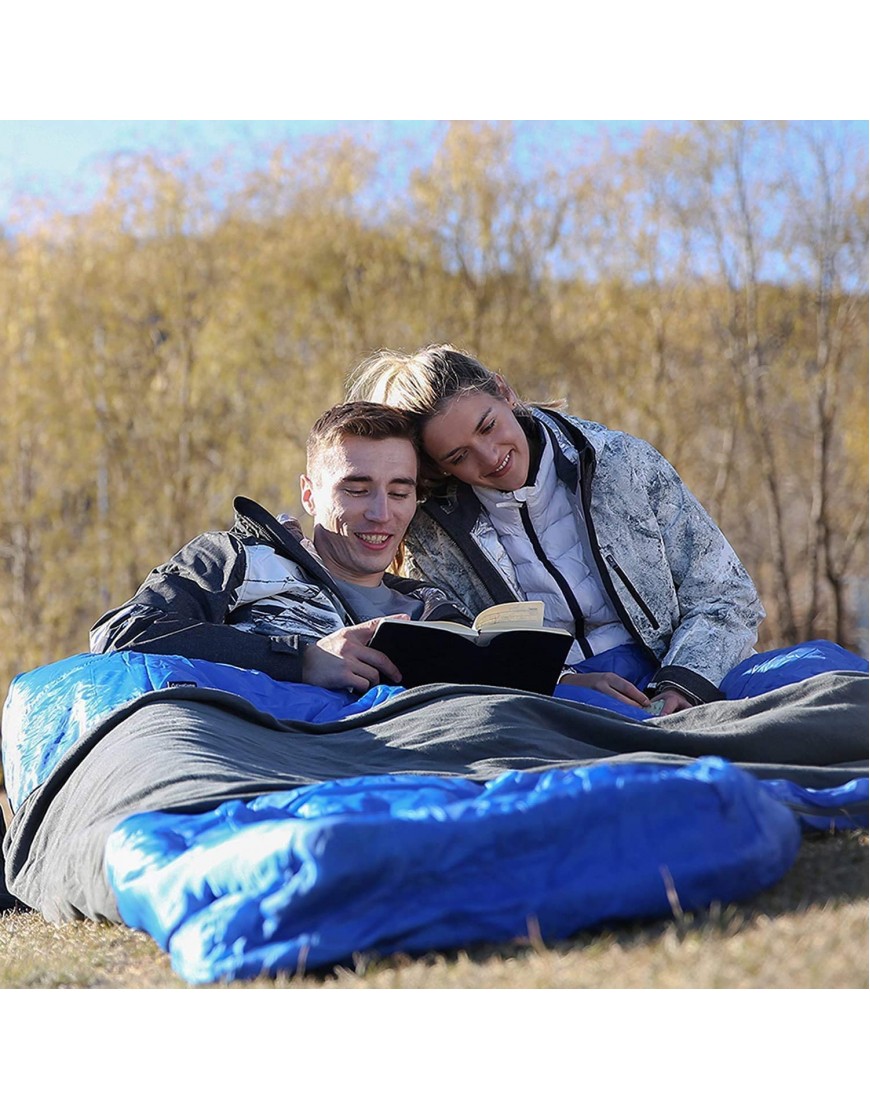KingCamp Schlafsack Deckenschlafsäcke Leichtgewicht Warm Outdoor Kinder & Erwachsenen 3-4 Jahreszeiten für Camping Wandern mit Tragetasche - B01GROQOL6