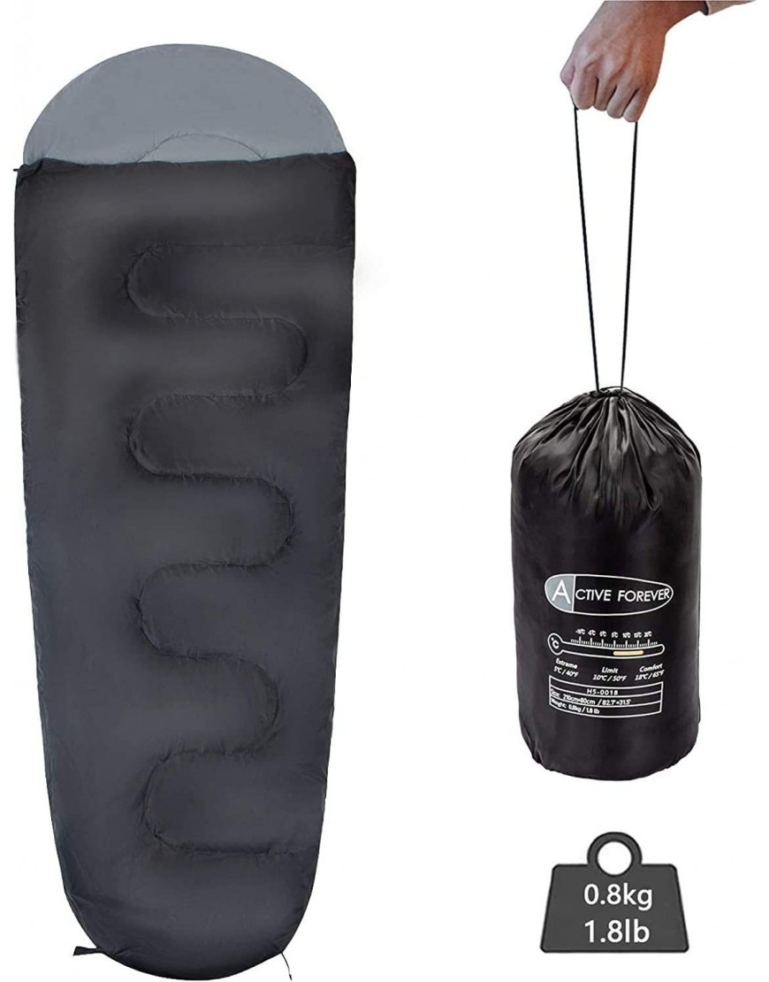 Omenluck 1 x Outdoor-Schlafsack mit Kompressionssack leicht für warmes und kaltes Wetter. - B08NDMN3VX