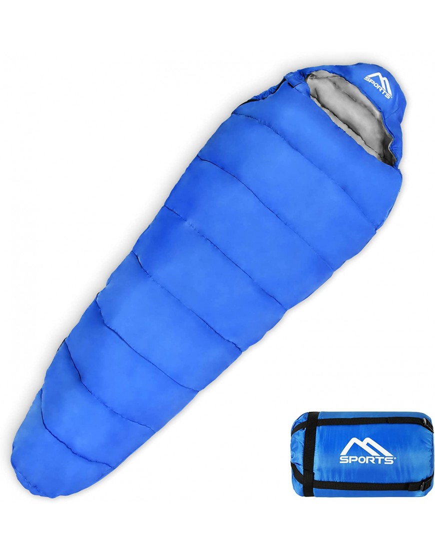 Schlafsack Premium Outdoor inkl. Tragegurt auswählbar für Frühling Sommer 200GSM oder Herbst Winter 300GSM Camping Reise Festival – Warm Mumienschlafsack - B098XVZLJ5