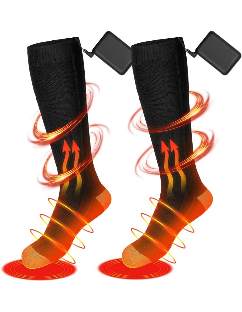 Beheizbare Socken 5000mAh Beheizte Socken Herren Damen Wiederaufladbare Batterien Elektrische Warme Socken Fußwärmer - B09M72LHMF