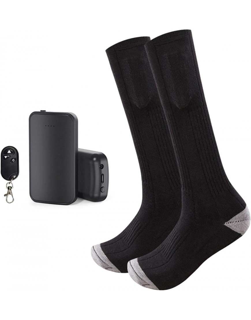 Beheizte Socken Elektrisch Warme Socken Fußwärmer Socken Beheizte Socken mit 3 Feilen Einstellbare Temperatur für Motorradfahren Schnee Skifahren Skisocken Fußwärmer - B0B422MY5Q