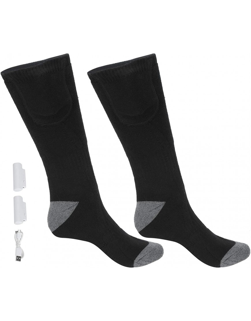 HEEPDD Thermosocken Elektrisch Beheizte USB-wiederaufladbare Socken Winter-Fußwärmer-Socken für Männer und Frauen - B0B17F2X7H