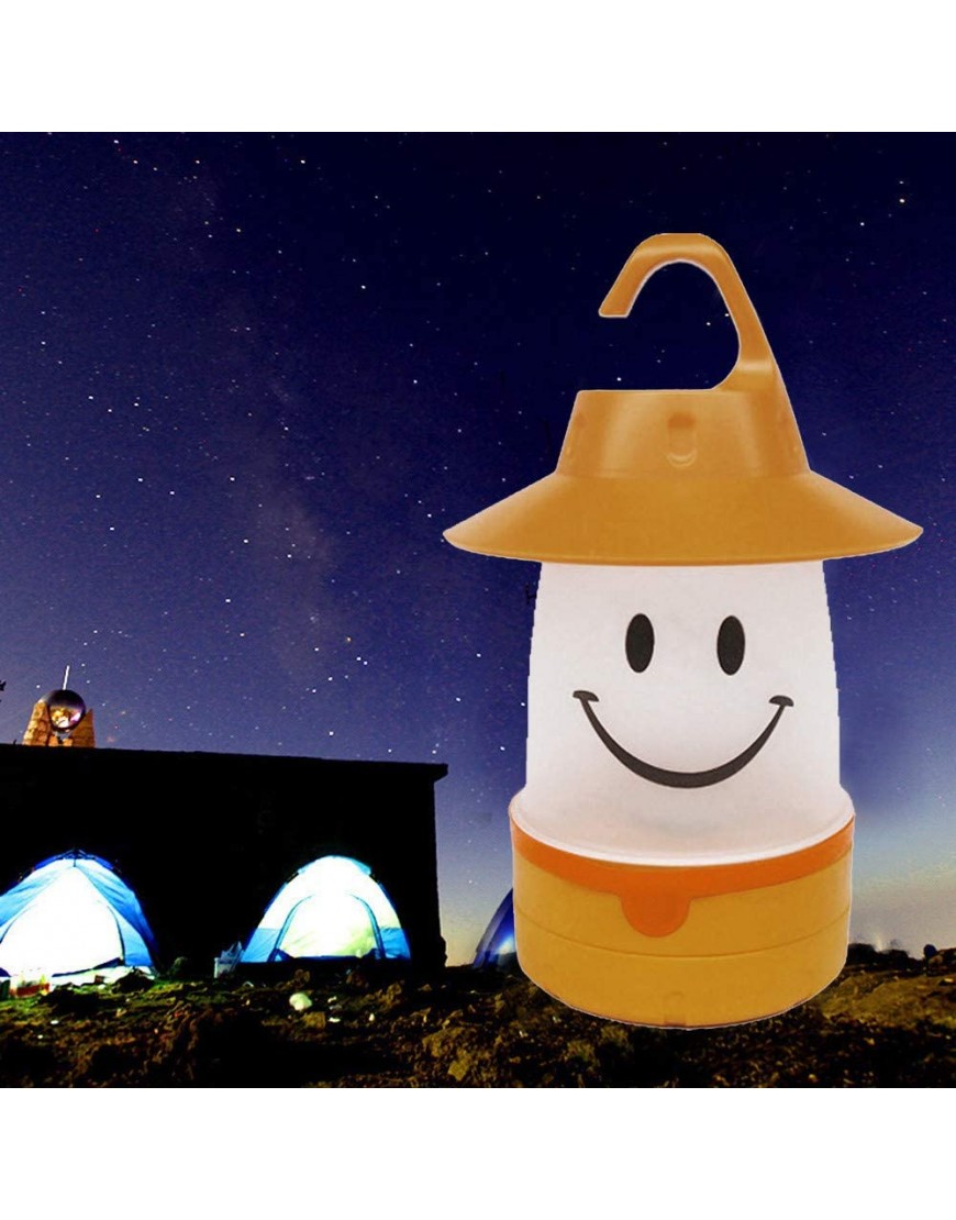 LED-Licht und für Kinder verwenden Smile Adults Cute Multi Camping Fun Laterne Glamping Camping Light Gaskocher Für Innen ,Yellow One Size - B0B31KM1VZ
