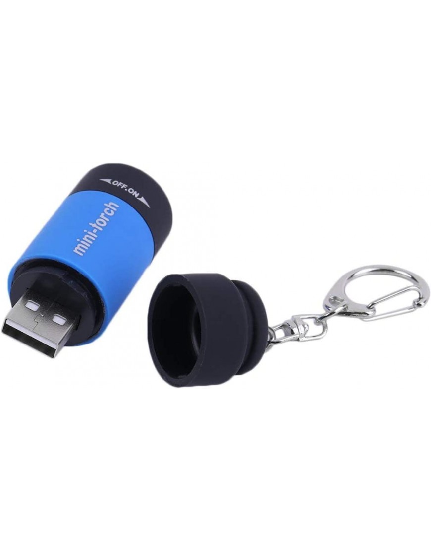 Tragbare Mini-Schlüsselbund-Taschenlampe USB Wiederaufladbare Taschenlampe 0,5 W 25 lm elektrische Taschenlampe Kompakte Outdoor-Camping-Taschenlampe Paperllong® - B081CQLD37