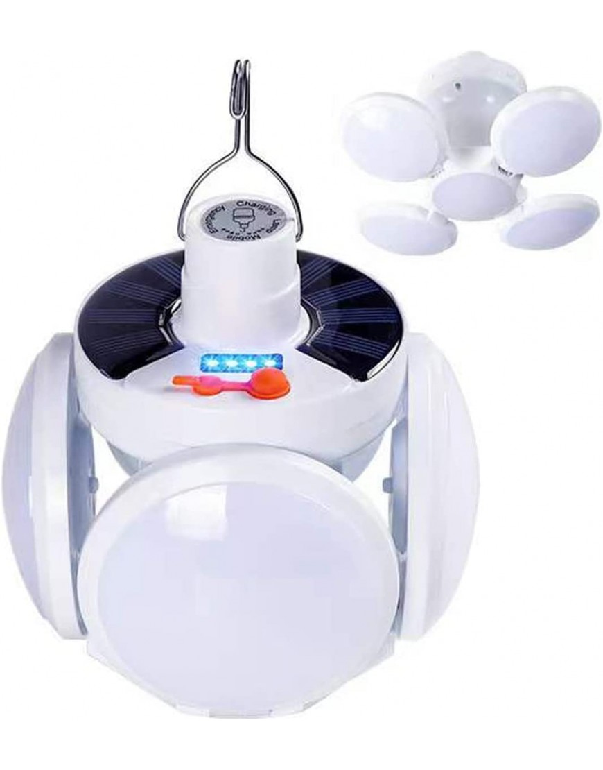 WSXCV Faltbare Zeltlampe mit hängendem Haken 360 Grad einstellbar Solar Camping Laterne wiederaufladbare USB-Schreibtisch Lichter für Zuhause Büro Zelt Notausfälle - B09W95P37Z