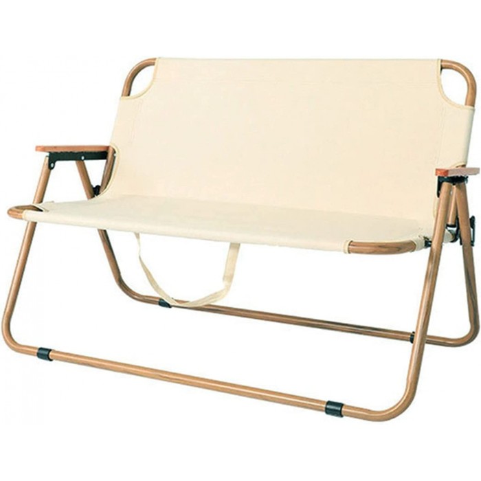 DFGDFG Outdoor Folding Doppelsitz Stuhl Tragbare Ultraleiche Holz Relax Camping Picknickstühle 2 Personen Garten Nickerchen Stuhl Color : Khaki - B09HC3RLDB