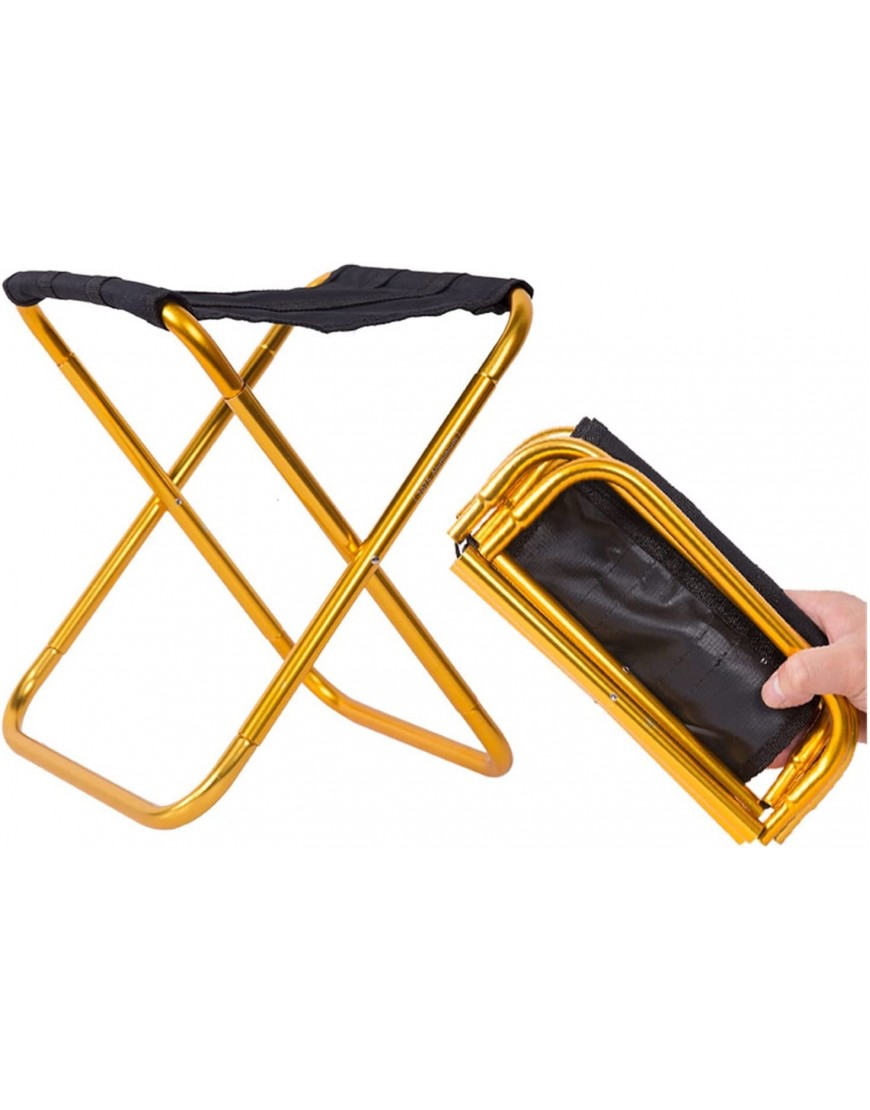 Tuklye Wei li Firm Outdoor-Klappverklappung Aluminiumstuhl Stuhl Camping Outdoor Klappstuhl Ultra-Licht tragbar Campingmöbel Stühle Color : Gold - B0B3F3Z2GL