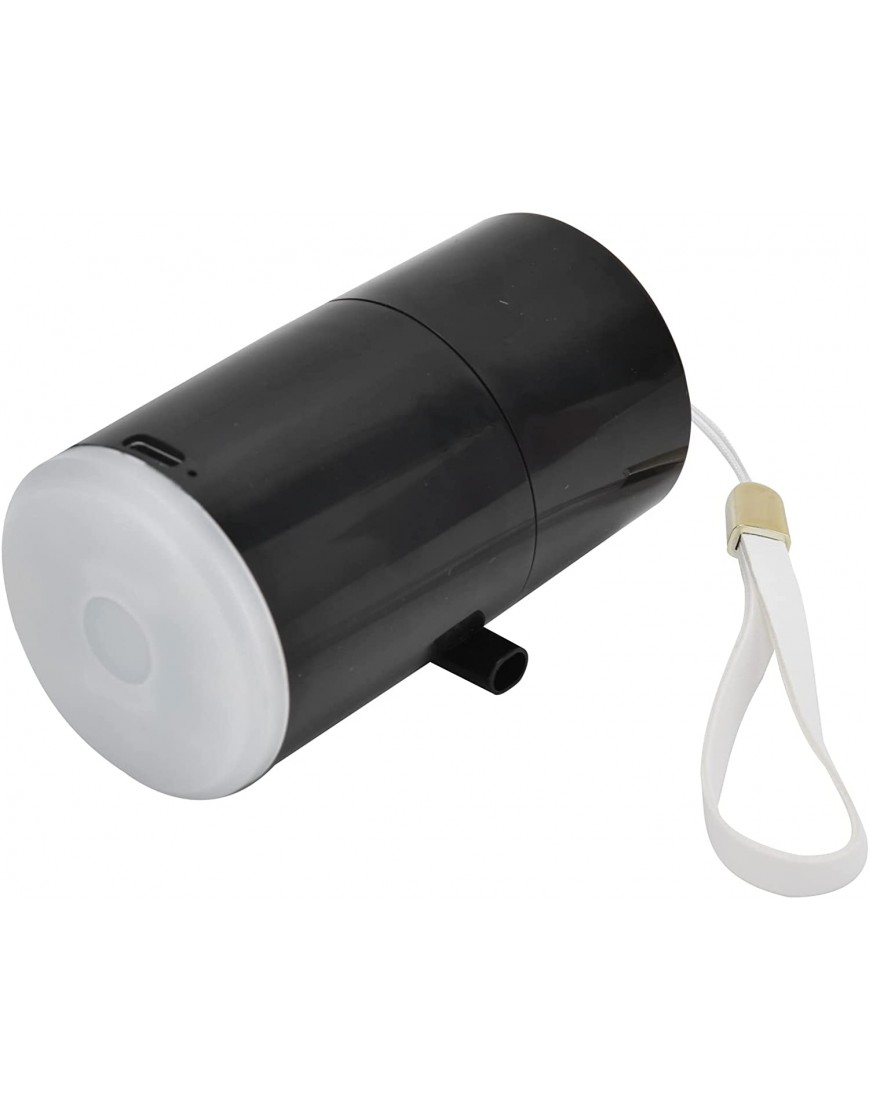 LED Mini Luftpumpe 4 Gang USB Multifunktions Akku Luftpumpe mit Warmem Licht für Aufblasbare Matratzen LuftmatratzenSchwarz - B09JGXLY1F
