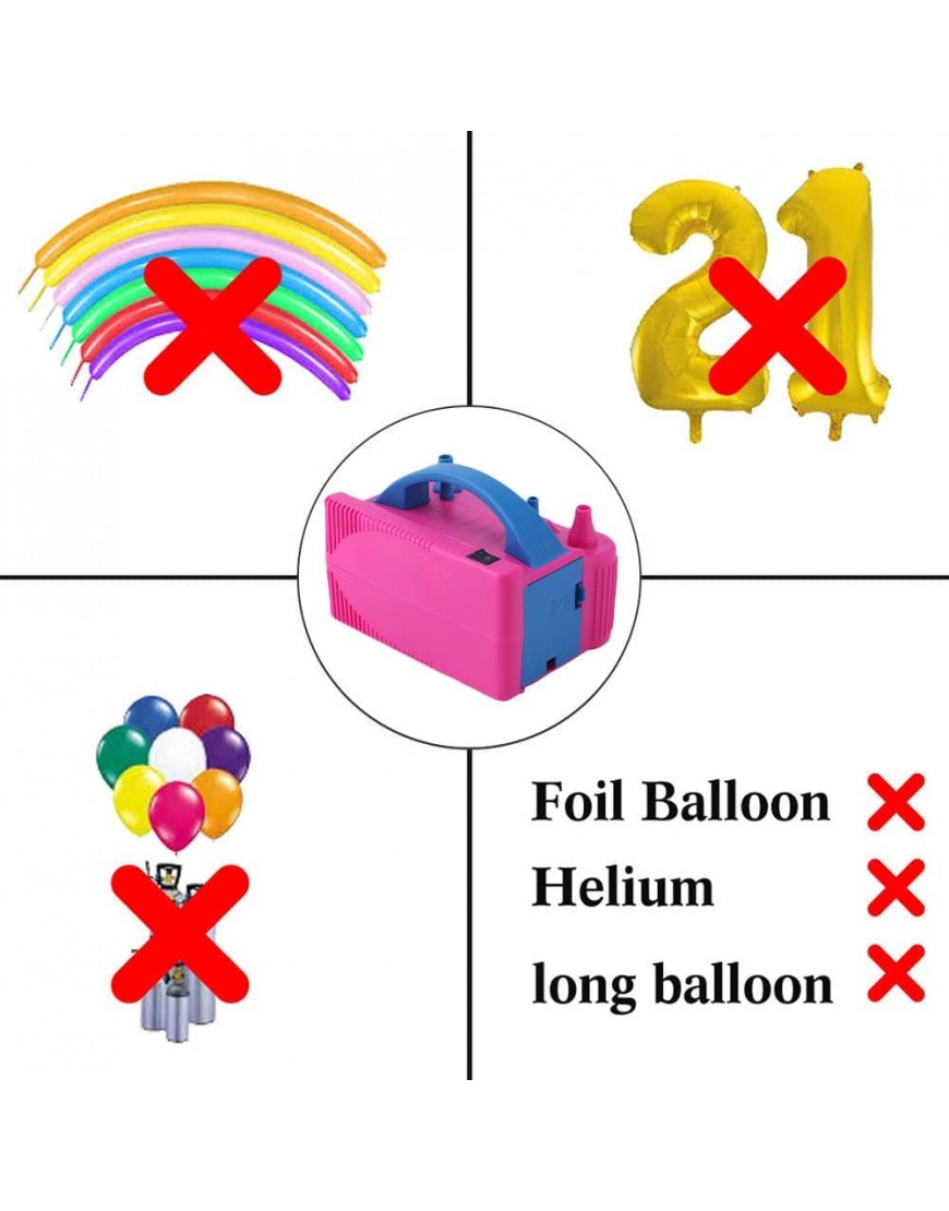 Voniry Ballon-Luftpumpe elektrische Luftballonpumpe Ballonpumpe mit automatik & halbautomatisch Modi und Tragbare Ballone Pumpe für Geburtstagsfeiern Party Hochzeitsfeiern - B0852746Q3