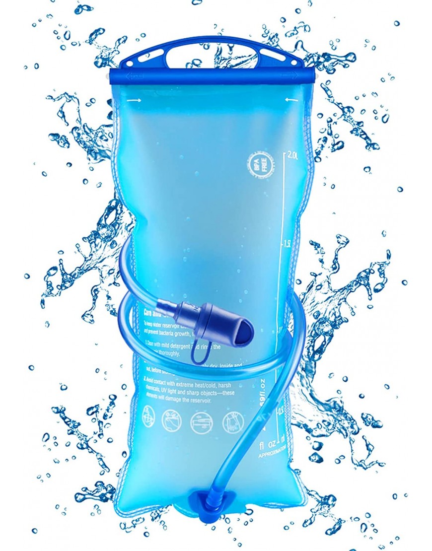 ORLEGOL Trinkblase 2L mit Schlauch Beissventil TPU Wasserblase Wasserbehälter Antibakteriell Trinksystem für Sport & Freizeit Wandern Reiten Camping Radfahren Klettern - B09ZKWVQPH