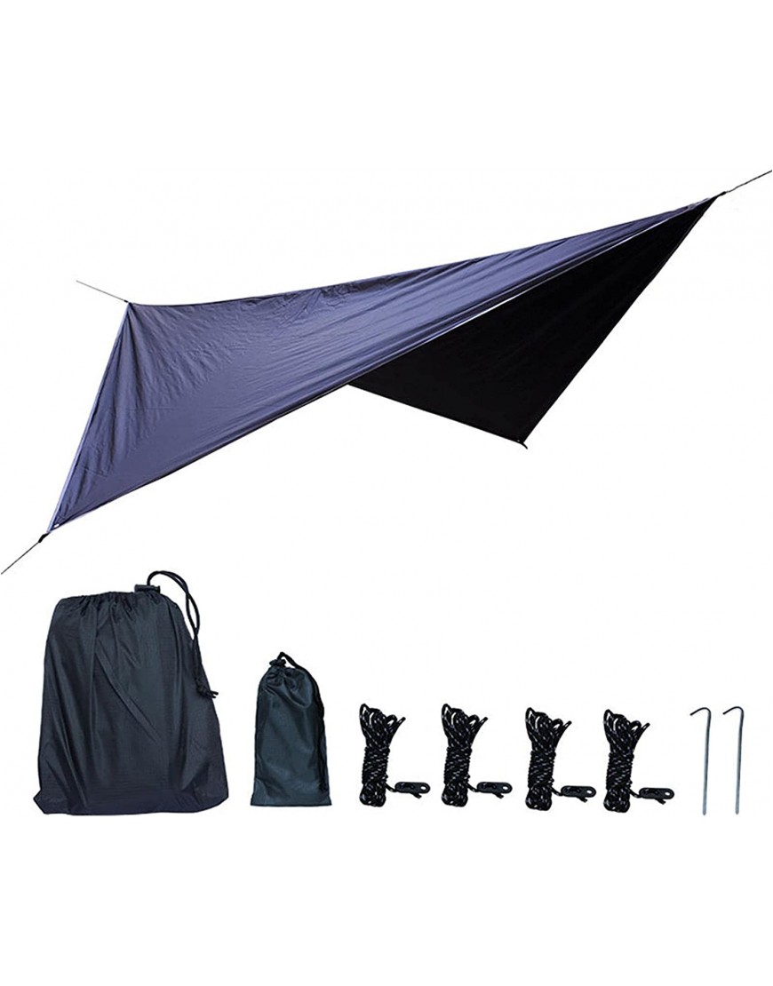 Ecoticfate Zeltplane Wasserdicht Camping Zelt Tarp 3.6x2.9m Zeltplane Anti-UV Schnee Regen Sonnen Schutz Mit 2 Erdnägel & 3M Seilen Leichte Tragbare Für Ourdoor Camping - B09YDK2YX5