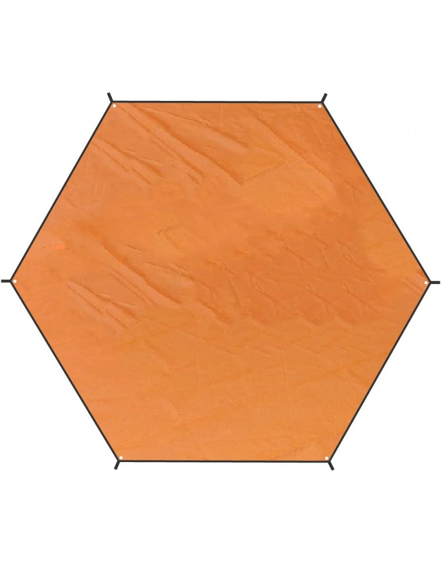 TRIWONDER wasserdichte Zeltplane Hexagon Tarp Picknickdecke Zeltunterlage für Hängematte Outdoor Camping Orange L - B07VV1RKT3