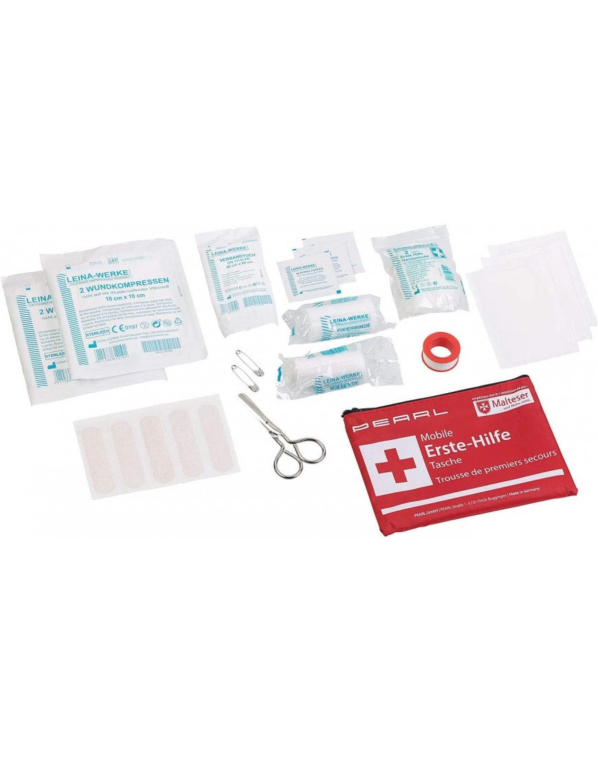 PEARL Erste Hilfe Set: Mobile Erste-Hilfe-Tasche wasserabweisend 24-teilig Notfallset - B07PSJPS5G