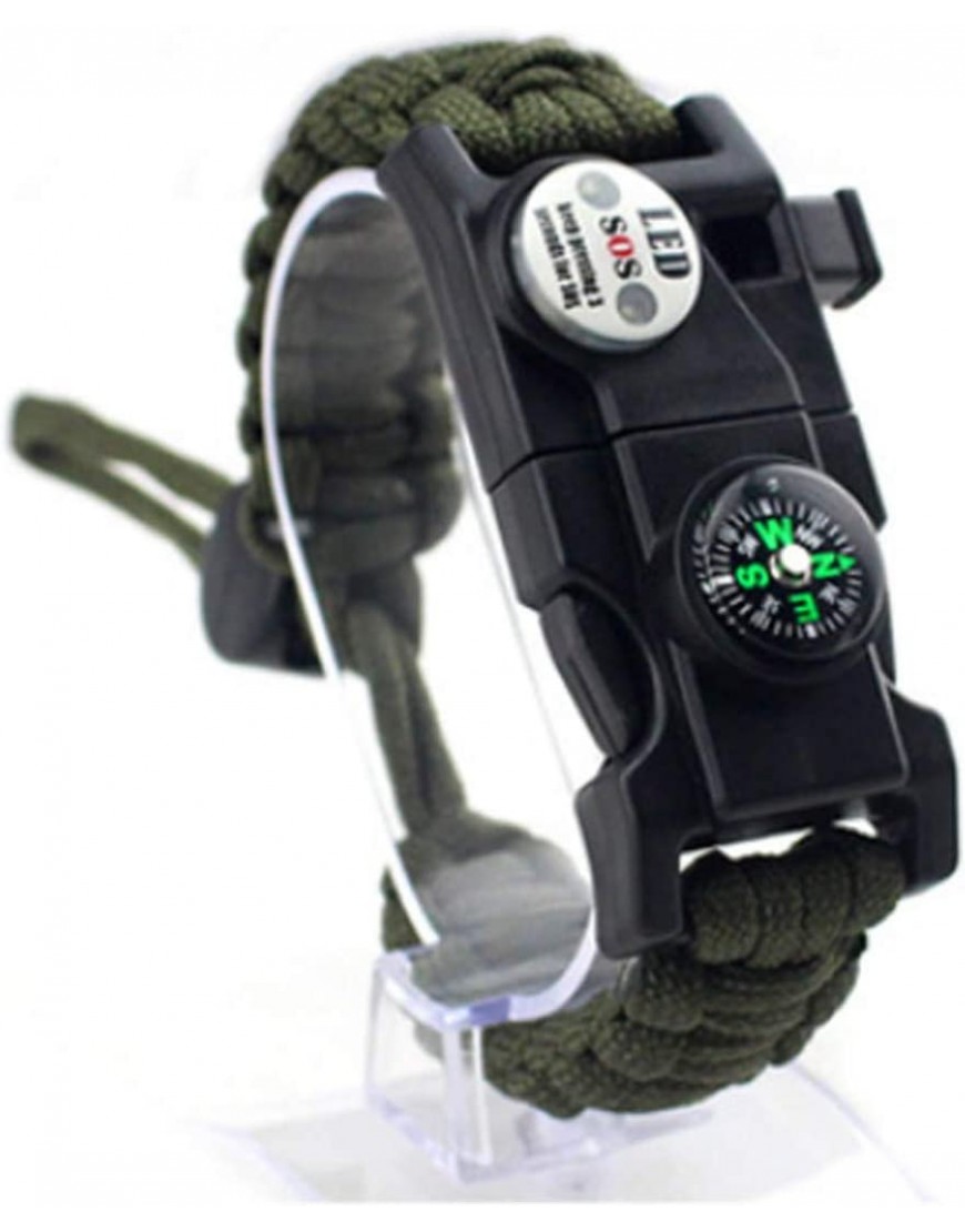 Tacohan Paracord Survival Armband Kit für Herren und Damen 20-in-1 Erste Hilfe und Sicherheit Kit Survival Armband mit Feuerstein Kompass LED-Leuchte Pfeife Einstellbare Größe - B08FLHRCHL