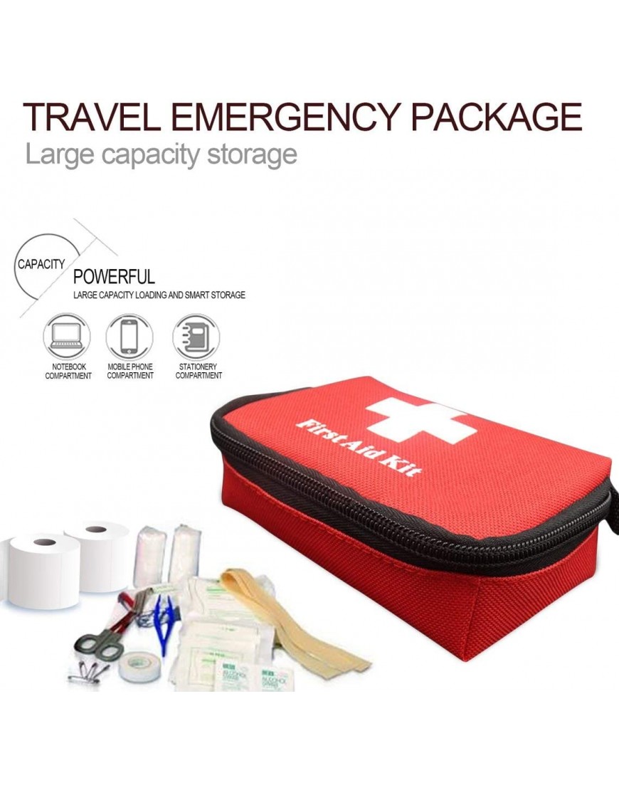 Zinniaya Notfall-Survivaltasche für die Familie Erste-Hilfe-Set tragbar für Sport Reisen Zuhause medizinische Tasche Outdoor-Rettungstasche - B07T8HC5ND