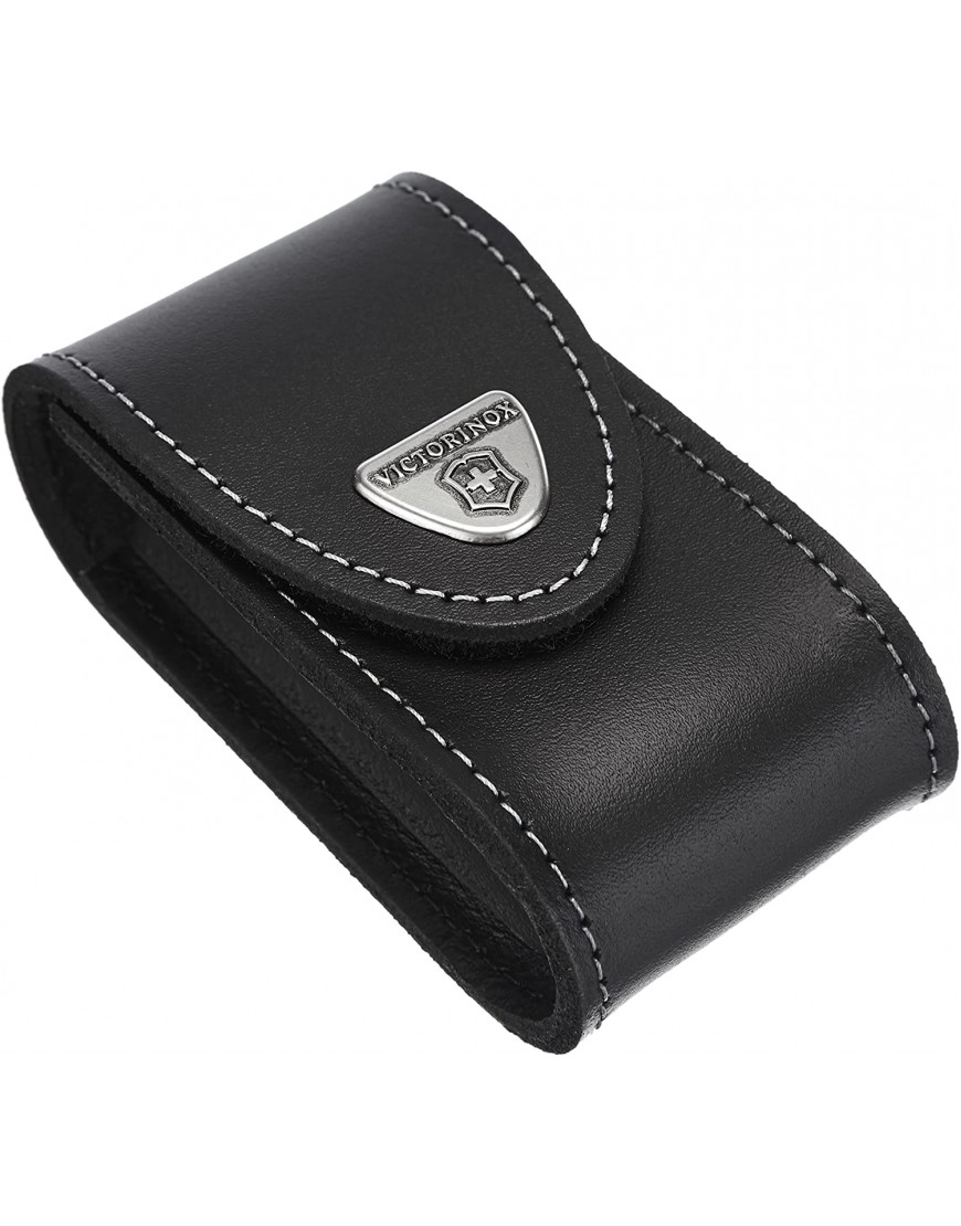 Victorinox Leder-Etui für Taschenmesser Gürtelschlaufe Klettverschluss Schwarz 3cm x 10cm - B0001P14OK